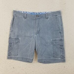 Tommy Bahama Cargo Shorts Mens 38 Gray 9.5" Inseam Utility Cotton‎ Blend Casual